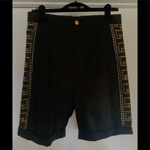 Versace x H&M Black Studded shorts 32w